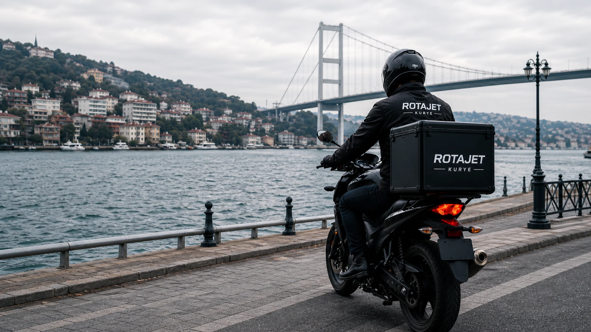 Boğaz hattında RotaJet moto kurye
